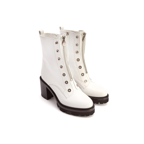 Botki damskie sznurowane NANDO MUZI  T468DMA Bianco