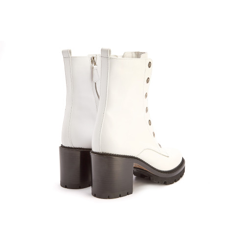 Botki damskie sznurowane NANDO MUZI  T468DMA Bianco