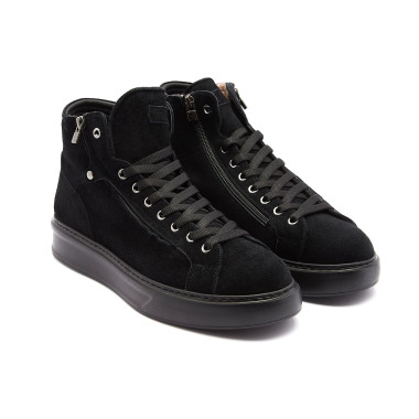 Sneakersy męskie trampki ocieplane FABI FU0364 Camoscio Nero