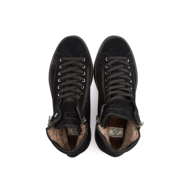 Sneakersy męskie trampki ocieplane FABI FU0364 Camoscio Nero