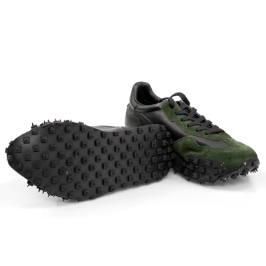 Sneakersy męskie BARRACUDA BU3585 Milit/Bottiglia